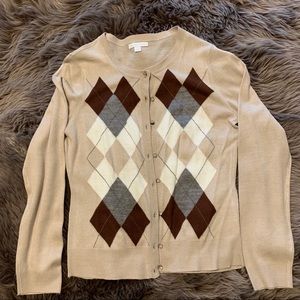 New York & Company light brown and grey sweater